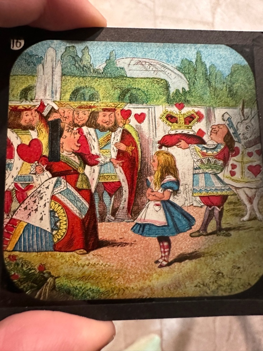 Alice in Wonderland Primus Magic Lantern Slides #777 Chapter II complete set box - Picture 14 of 16